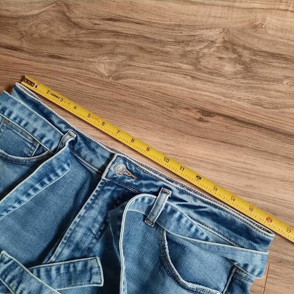 Silver Jean Shorts Womens‎ 29 Blue High Rise Sure Thing Belted Raw Hem Cuffed - Picture 11 of 13